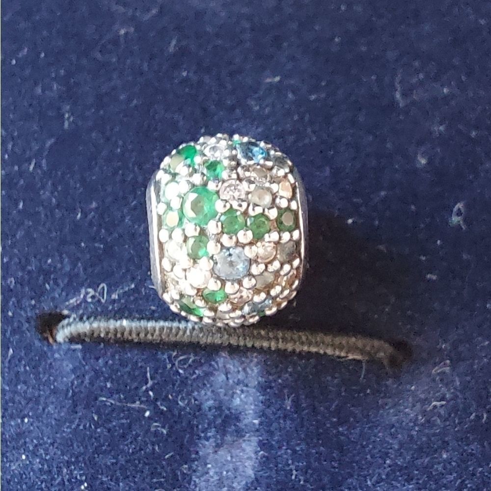 925 Sterling Silver Green Garden Charm - Picture 2 of 4